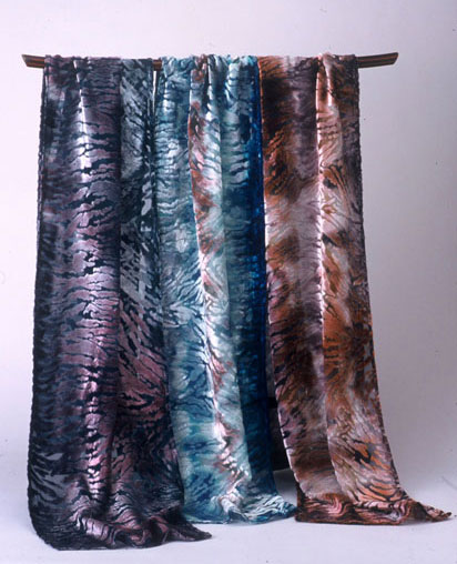 Devore Shibori scarves